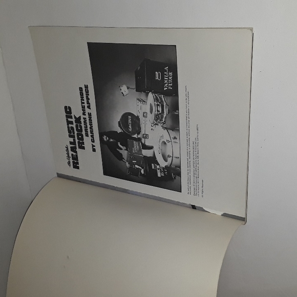 THE UPDATED REALISTIC ROCK BRUM METHOD 1972 W/ RECORDS BY CARMINE APPICE BOOK - Picture 2 of 8